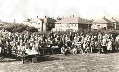Queen-Elizabeth-Coronation-street-party-in-the-field-opposite-Rock-Lane-Ore.-1953.